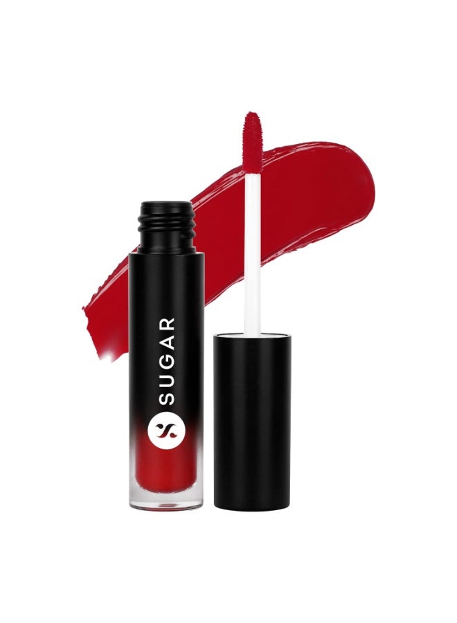 SUGAR Cosmetics Mousse Muse Lip Cream | Lasts 24+ Hrs | Creamy Mousse Lipstick | Waterproof & Smudgeproof | 5ml - 06 Harmony in Red - Image 1